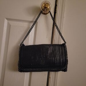 Stella McCartney Falabella Black Clutch Bag w/Chain Strap
